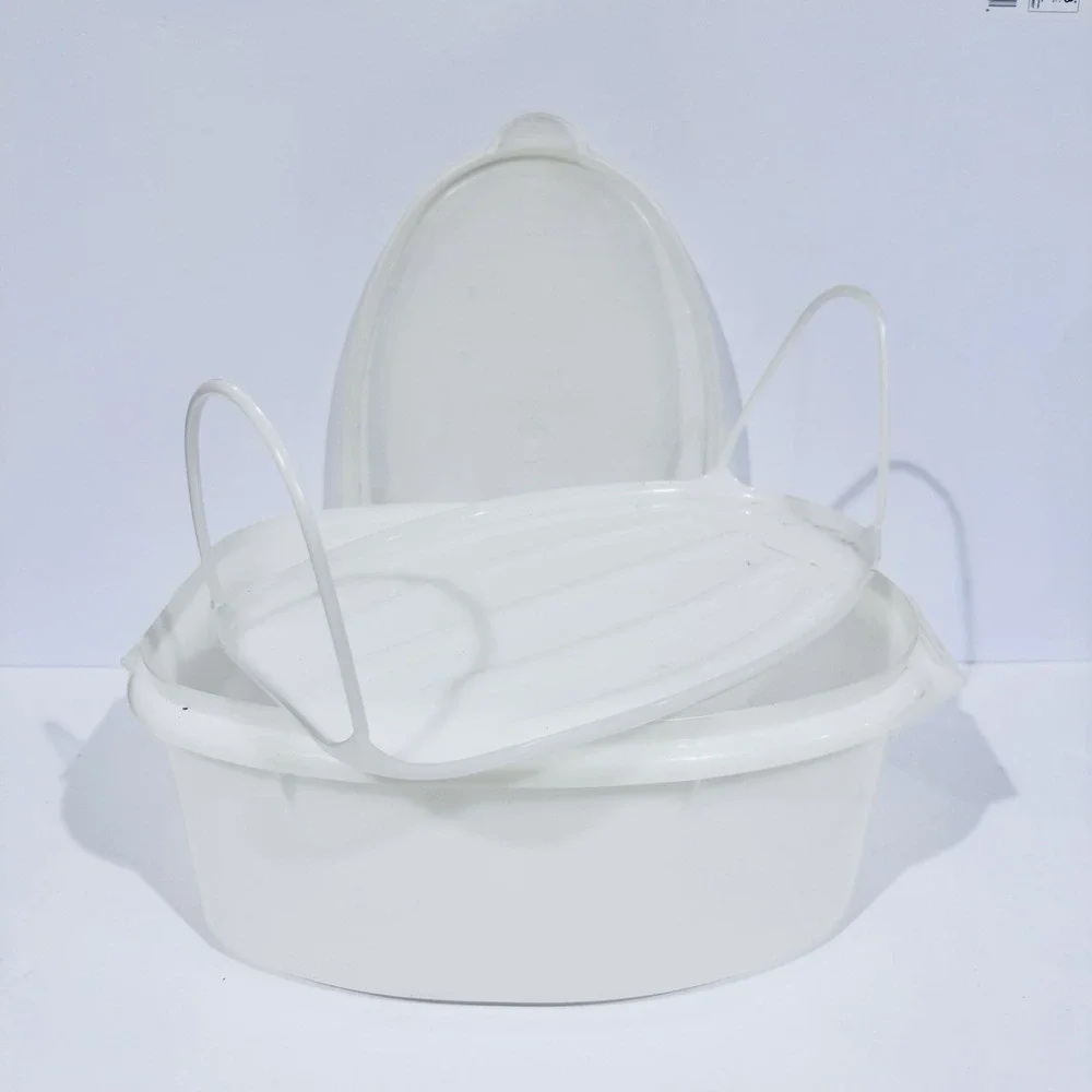 Vintage‎ Tupperware Roaster Flavor Savor Clear Plastic W Insert